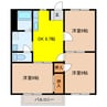 ステイシア　ホリ　NO2 3DKの間取り