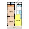 エステートシバタ 2DKの間取り