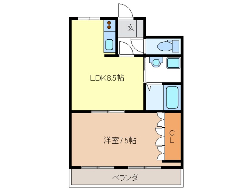 間取図 プライムハイツ