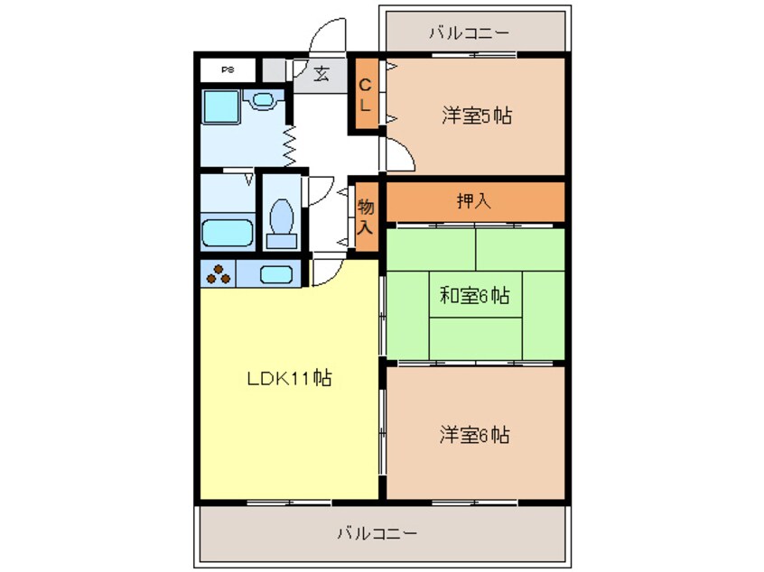 間取図 ピアドール長良