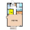 アヴェニール 1Kの間取り