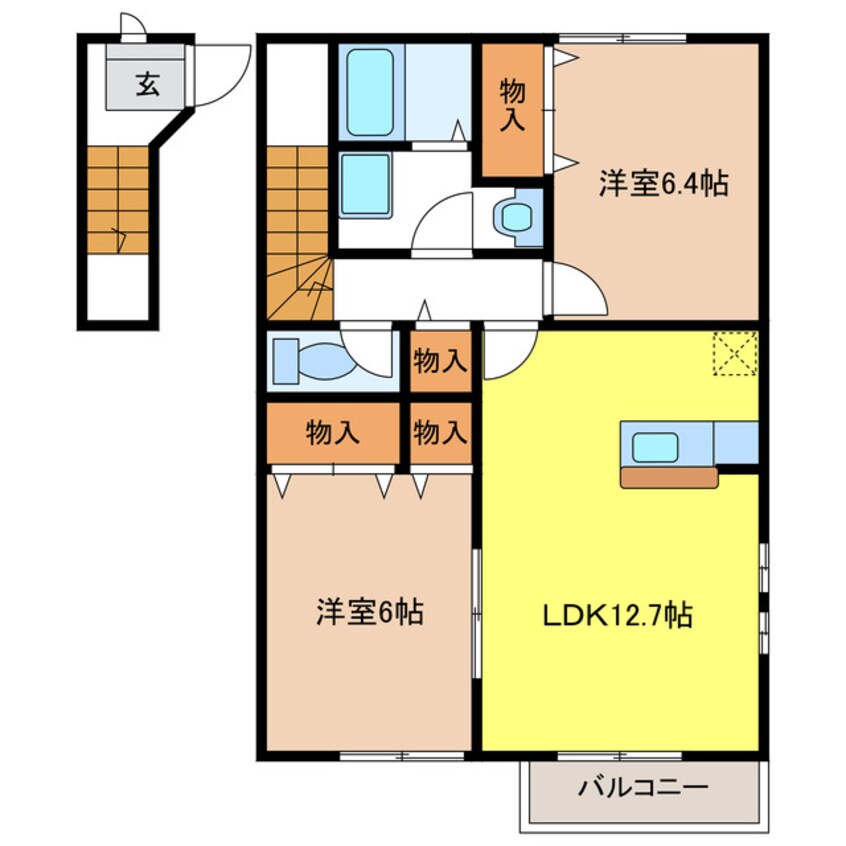 間取図 アルコバレーノＢ
