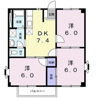 間取図 ツインハイツＢ