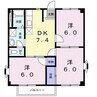 ツインハイツＢ 3DKの間取り