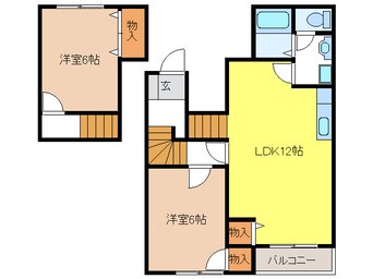 間取図 アンソレイエＡ