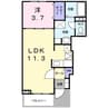 エレガンス　エミ 1LDKの間取り