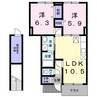 ロッサＡ 2LDKの間取り
