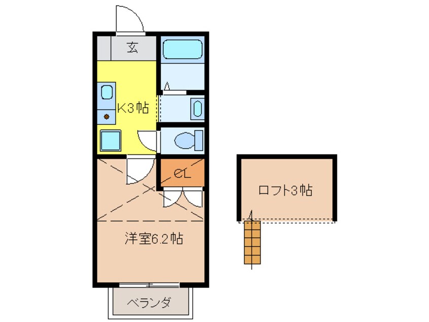 間取図 パルテネール北及　Ｓ