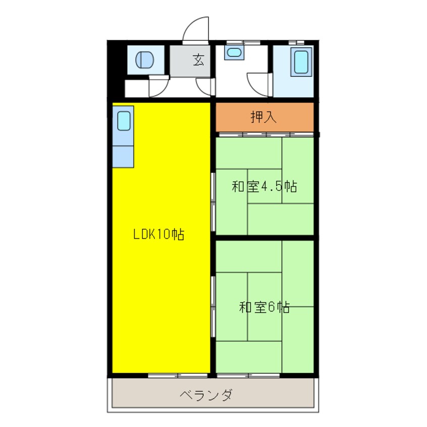 間取図 コーポ宮脇