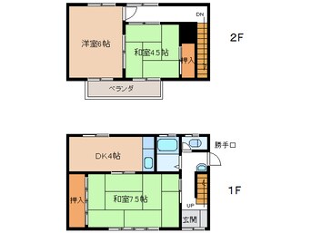 間取図 宮脇貸家　