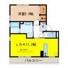 マルモカオンＡ／Ｂ棟 1LDKの間取り