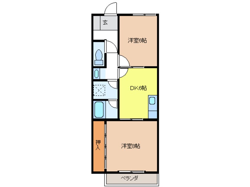 間取図 コーポヤマダＡ棟
