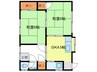瑞雲荘 2DKの間取り