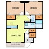 サンセール 2LDKの間取り