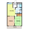 セーラズB 2DKの間取り