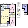 ポポラーレ・モルティ 2LDKの間取り
