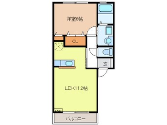 間取図 メルベーユ芝原