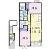 ハートダイアリーＡ・Ｂ 2LDKの間取り