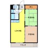 アルビアル羽島 2LDKの間取り