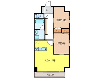 間取図 レジデンス辰己3番館