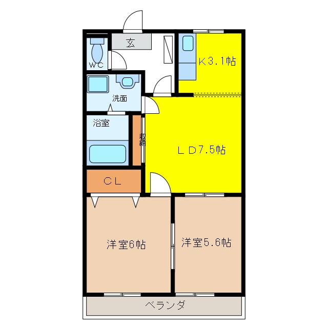 間取り図 コーポあすかⅠ