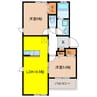 アスカＡ棟 2LDKの間取り