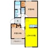 アスカＢ棟 2LDKの間取り