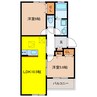 アスカＢ棟 2LDKの間取り