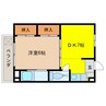 ビレッジハウス羽島 1DKの間取り