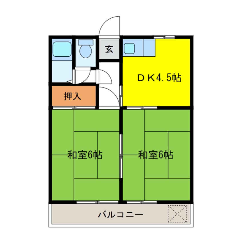 間取図 コーポアサノ