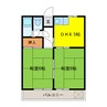 コーポアサノ 2DKの間取り
