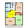 ハイツ園城 3DKの間取り
