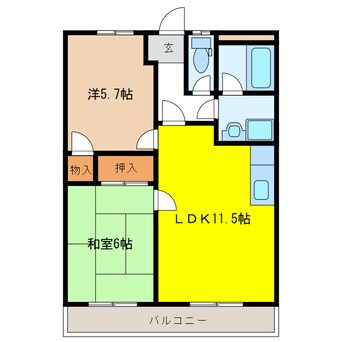 間取図 ハイツ園城