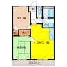 ハイツ園城 2LDKの間取り