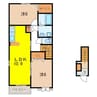 サウスバード 2LDKの間取り