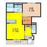ボヌール・ハル 1LDKの間取り