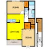 フジⅠ 2LDKの間取り