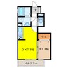 G－room飯柄 1DKの間取り