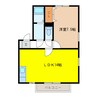 リヴェール岐南 1LDKの間取り