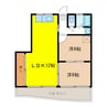 ラヴィエール笠松 2LDKの間取り