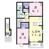 カルム　メゾン 2LDKの間取り