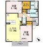 ﾊｯﾋﾟｰﾊｳｽⅢ 2LDKの間取り