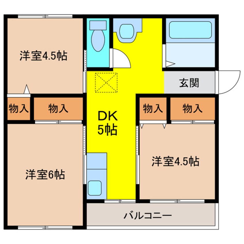 間取図 ヴィラナリー安八Ⅱ　１号棟