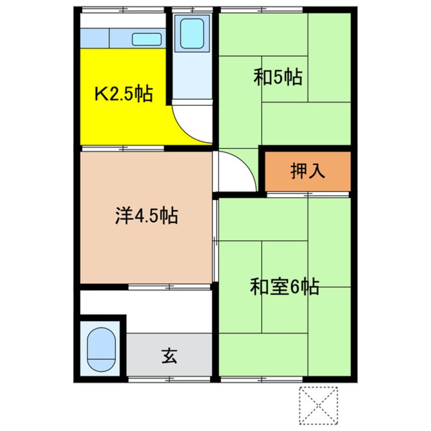 間取図 山岡貸家