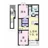 センシア六条　 2LDKの間取り