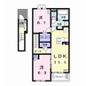 グロリアス丸野 2LDKの間取り