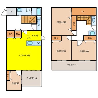 間取図 上大浦貸家