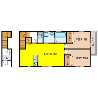 間取図 リーブルファイン江吉良2号棟