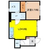 リーブルファイン中鶉 1LDKの間取り