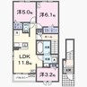 ヌーヴォー　エ　ベル　Ⅲ 3LDKの間取り